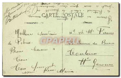 Pibrac — Zamek — Wydawca A. Taffetas & Cie, nr 107 — Rewers
