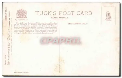 Nocny widok jachtu — Tuck's Post Card, nr 1005 — wydawca Tuck & Boss — Rewers