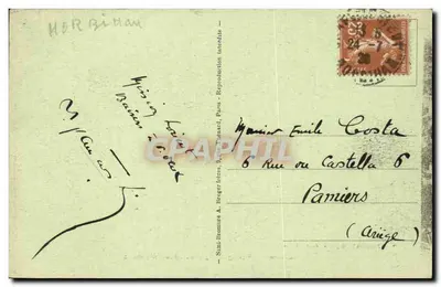 Lorient — Ogólny widok i Plac Zbrojny — Pani Le Neouannin, 1877, Au Pote — Rewers
