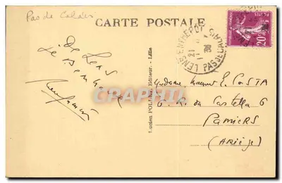 Lens - Piazza Jean Jaurès e Igreja Saint Léger — Lucien Pollen, editor, n°7 — Verso