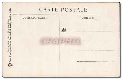 Mulher com vestido roxo e véu verde — cena de floresta — Oranotypie Photographique, Steglitz 1904 — Verso