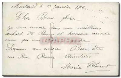 Jovem mulher em pele — cartão de vésperas 'Bom Ano' — editor não identificado, n° 36 — Verso