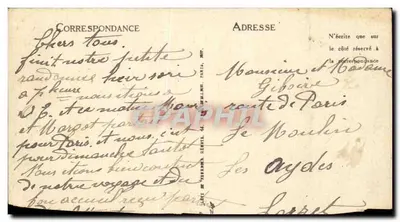 Chasse à courre — groupe de cavaliers et chiens près d'un croisement forestier — éditeur : Imprimerie de Verpilleux, Paris — Verso