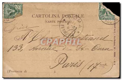Santa Maria Madalena — Ano Santo 1899-1900 — Cartolina Postale — Verso