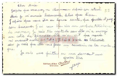 Lembrança das Alpes — Edição de Arte André, Grenoble — Verso