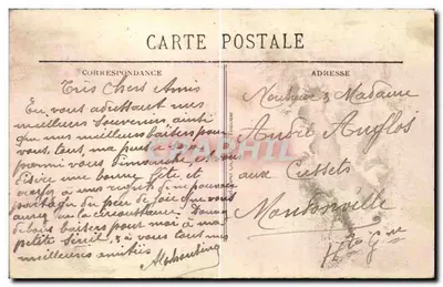 Marseille - Rue de la République and Quai du Port — publisher H.R. n°1551 — Back