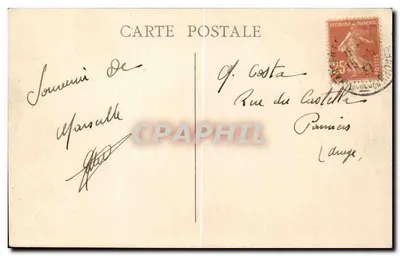 Marselha — O Forte St Jean e a Catedral — Procel — Verso