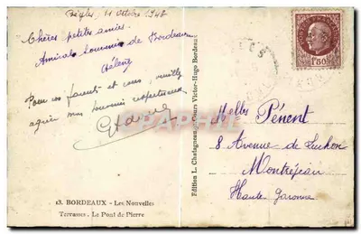 Haven van Béziers — panoramische uitzicht — Uitgave L. Chatatgneau, 13. BORDEAUX - Les Nouvelles — Achterkant