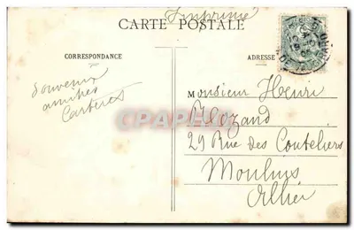 París - Jardín del Luxemburgo - El Senado - 18 de octubre de 1909 — Reverso