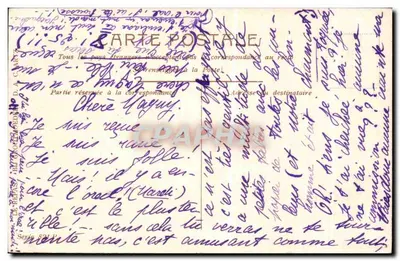 Família à mesa — cena íntima — D. A. CARLYON, série 821 P — Verso