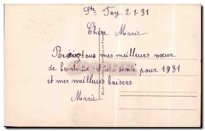 Bloemen en zandloper — Goed jaar — Uitgever Léon, nr. 478 — Achterkant
