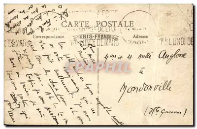 Lyon - Plac Républiki, ulica Prezydenta Carnota — wydawca B. V. D. (Lyon) — numer serii 432 — Rewers