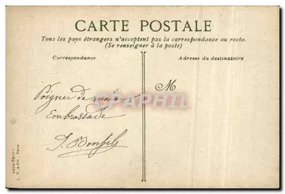 PARIS - Panthéon — widok budynku z karetą — wydawca L. V. & Cie - Paris — Rewers