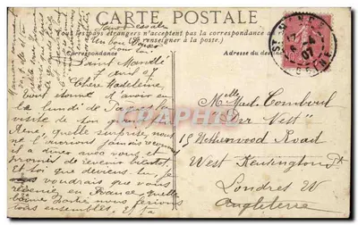 Bois de Vincennes — Jezioro Saint-Mandé — wydawca C. D. — Rewers