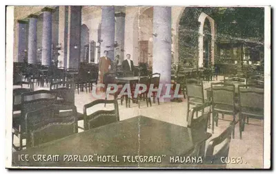 Sala de sorvete — Hotel Telegráfo — Havane, Cuba