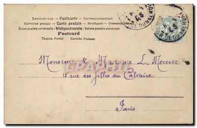 Odette em Maio de 1906 — série 61 — editor G. F. (impressão) — Verso