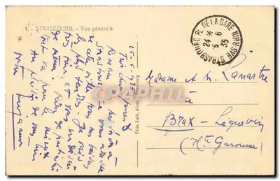 Strasbourg — Widok ogólny — Félix Labb, wydawca Strasbourg, nr 1 — Rewers