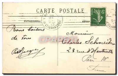Montmartre — Widok panoramiczny na Świętych Serduszku — C.A. Paris, nr 906 — Rewers