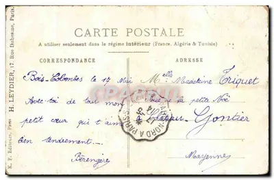 Flores — Rosa Amarela, Myosotis, Rosa — H. Leydier, Paris — Verso