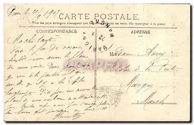 Monumento de Auguste Comte — Paris — A. C., 165, rue de Rome — Verso