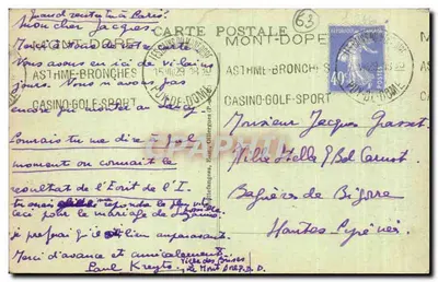 O Mont-Dore — Vale do Inferno e Agulhas do Diabo — g.d'o. - 875 — Verso