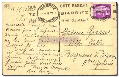 Biarritz - Os novos jardins em direção ao Farol — editor 'Les Arts Photographiques' n°139 — Verso