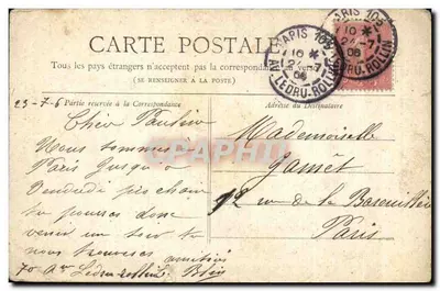 Paris — Le Panthéon — Collection Petit Journal — Verso