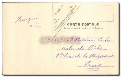 Paris CPA Eglise St Etienne du Mont — Verso