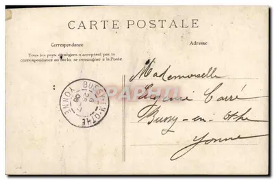 La Becquée — família diante da casa de pedra — E.L.D. — Verso