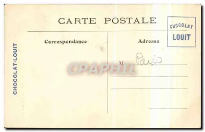 Paryż Stara pocztówka Pomnik Francisza Garniera — Rewers