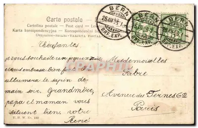 Zamieczony wioska — Boże Narodzenie — wydawca H.H.W. N° 239 — Rewers