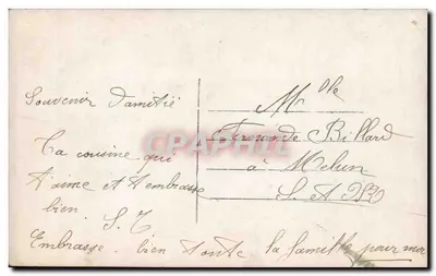 Jovem mulher com mandolina — Mignon lamentando sua pátria, seu belo sol, suas flores queridas — Velouté n°956 — Verso