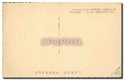 Interior da capela de Collioure — P.-O. — Editor A.P.A. — Verso