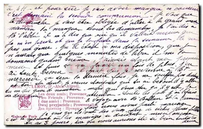 Młody chłopiec z kozy — Paul LEROY — wydawca Salon de Paris, nr 4056 — Rewers