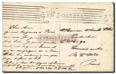 PARIS — Plac Opery — Narodowa Akademia Muzyki, największy Teatr na świecie. Zbudowany przez Ch. Garniera od 1861 do 1874. Kosztował ponad 36 milionów. M. J. — n° 511 — Rewers