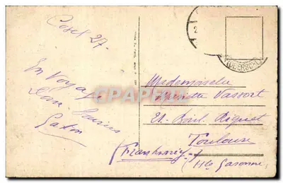 Jesienne pastwisko — scenka pasterska włoska — wydawca nieznany — Rewers