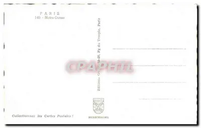 Notre-Dame de Paris — vista da fachada — Edições Mexichrome, n° 146 — Verso