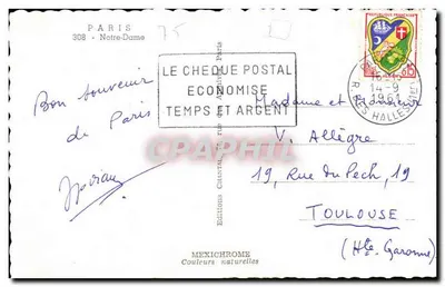 Notre-Dame di Parigi — vista della facciata — Edizioni IRIS — Verso