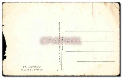 Paleis van de Prins — Monaco — C.A.D.S.E. — 67 — Achterkant