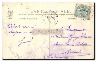 Paris — Bois de Boulogne. Os Chalets do Cycle — J. L. C. — Verso