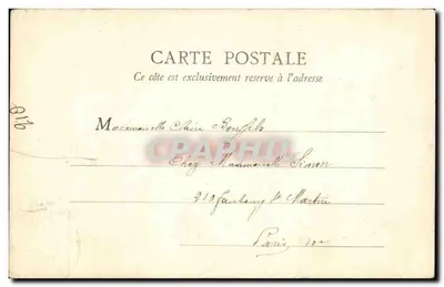 Paris — Belvédère das Buttes-Chaumont — B.F. Paris, n°162 — Verso