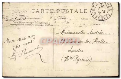 Paris — Igreja de São Vicente de Paulo — E. L. D. n° 587 — Verso