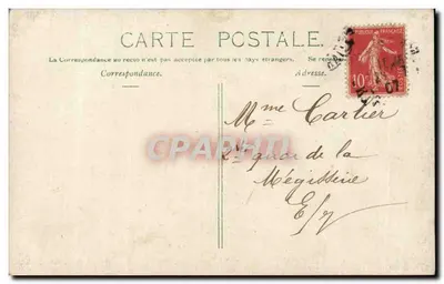 Pequeno Pierre — Julho 1907 — Carte postale francesa — Verso