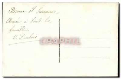 Zimowy krajobraz z zasnieżonym domem — DIX PARIS 2054/2 — Rewers