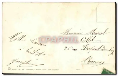 Paisagem florestal — editor Brunner & Cie, Como & Zurique — n° 18951 - B. 87 — Verso