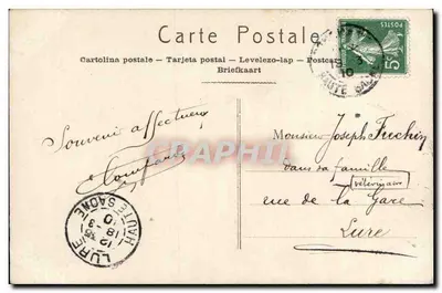 Menina em vestido rosa — jardim de verão — JAK Paris n°2082 — Verso