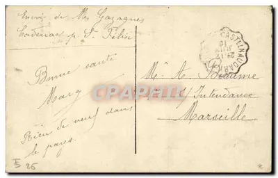 Chica con cesto de rosas — Puerto de La Ciotat — Editor DIX n°90 — Reverso