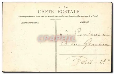 Ciudad de Carcassonne - El Puente Viejo y la Ciudad (lado Oeste) — Libr. P. Abadie, 36 Rue de la Gare - Cl. F. Cluzon — Reverso