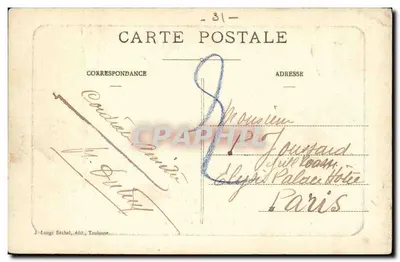 Toulouse — Het Capitool — J. Longi Béchel, uitgever, Toulouse — Achterkant