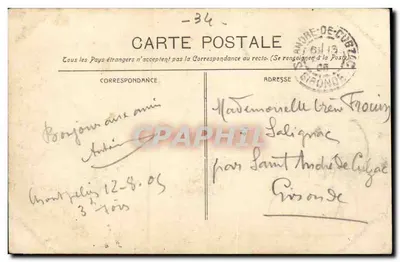 Fasada Katedry — Montpellier — Wydawnictwo Paris-Montpellier, n° 390 — Rewers